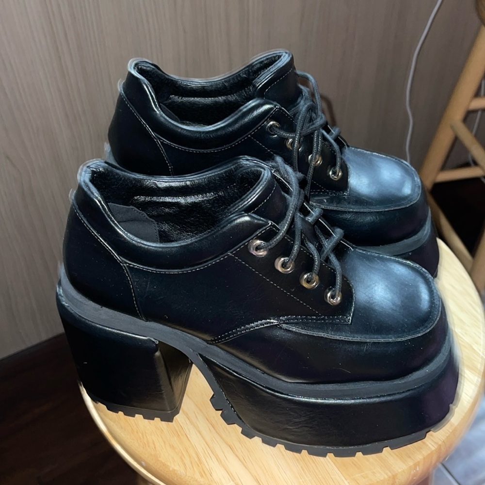 Brand new current mood platform heavy weight loafers 7